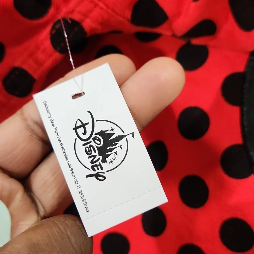 ❤️▪️DISNEY ▪️Minnie Mouse Denim red black polkadot dot  Jean Jacket size S